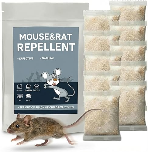 Bolsas repelentes de ratones, repelente de aceite de menta natural para ratones, roedores, arañas, hormigas, ratas, control de plagas, uso en