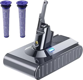 Upgraded Replacement for Dyson V8 Battery 7.0Ah 21.6V Compatible with SV10 Battery 215681 Animal/Absolute/Fluffy/Motorhead/Carbon Fiber Cord-Free Handheld Vacuum