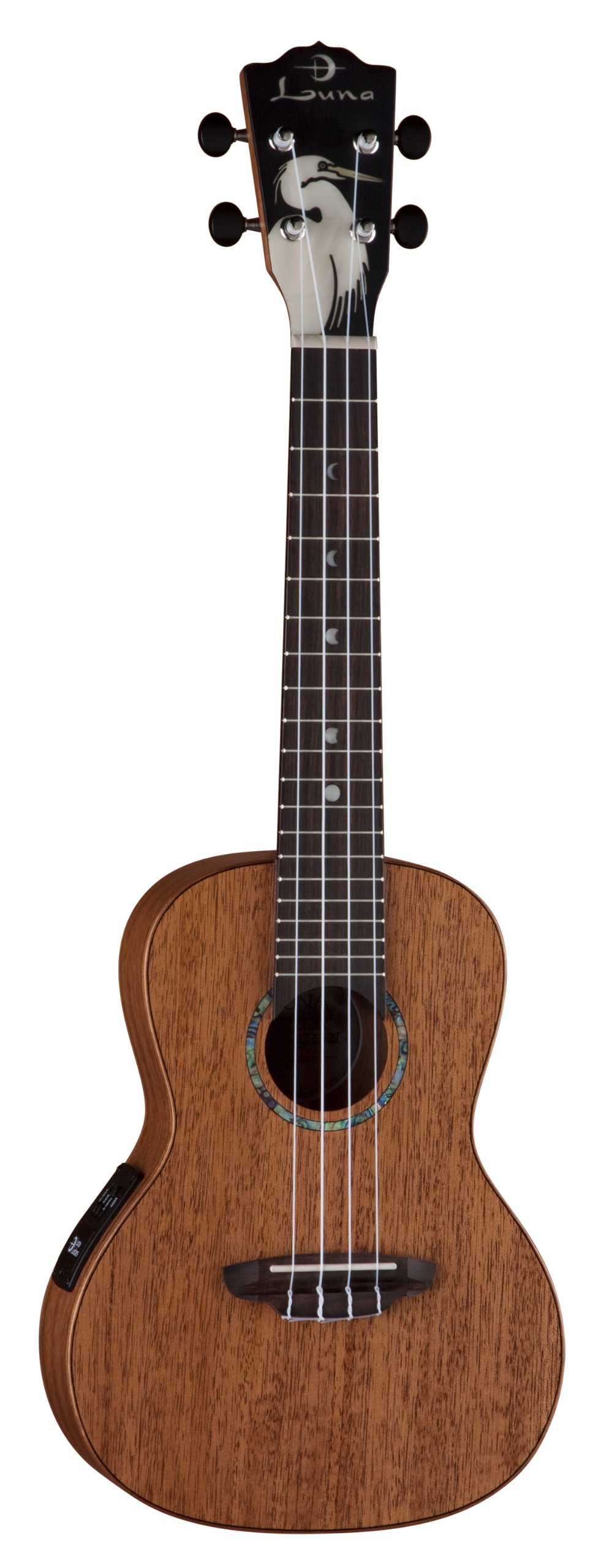 Luna UKE S EGT Solid Mahogany Concert Ukulele with Egret Headstock