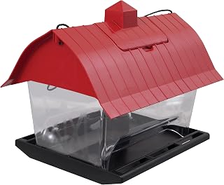 Pennington Country Barn Hopper Bird Feeder - 4.5 lb Capacity Weather-Resistant Hanging Outdoor Feeder for Chickadees & Finches
