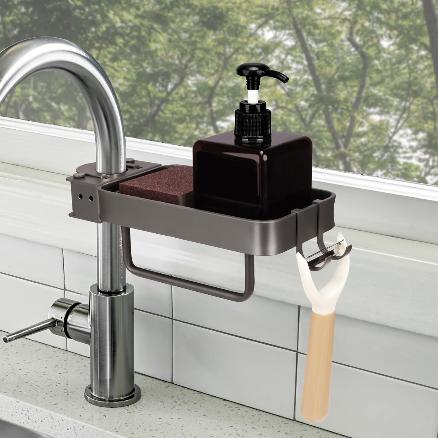 Amazon.com - Zinovo Upgrade Kitchen Sink Faucet Organizer,Kitchen Sink ...