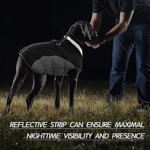 Miniatura 5 de FUAMEY Chaleco acolchado para perro, abrigo reflectante de invierno para perro, chaqueta de invierno cálida a prueba de viento, ropa cómoda para