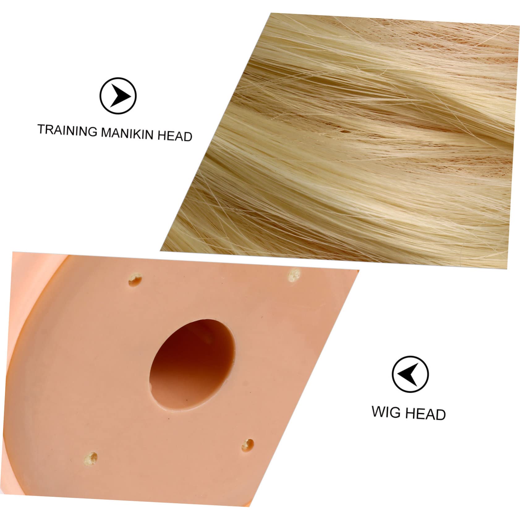 VALICLUD Übungskopf für Haarstyling aus Hochtemperaturbeständigem Seidenmaterial mit Halter zum Üben von Hochzeits und Tanzfrisuren für Friseure und Kosmetikschüler