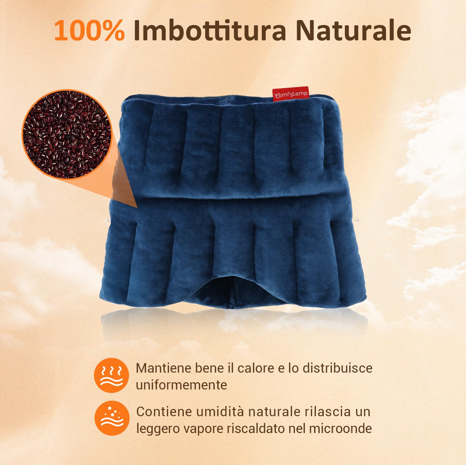 Comfytemp Cappello Riutilizzabile per Emicrania e Fascia Mal di Testa, Alleviare la Pressione Sinusale, Mal di Testa Tensivi e Affaticamento Degli Cchi, Maschera Termica per Gli Occhi