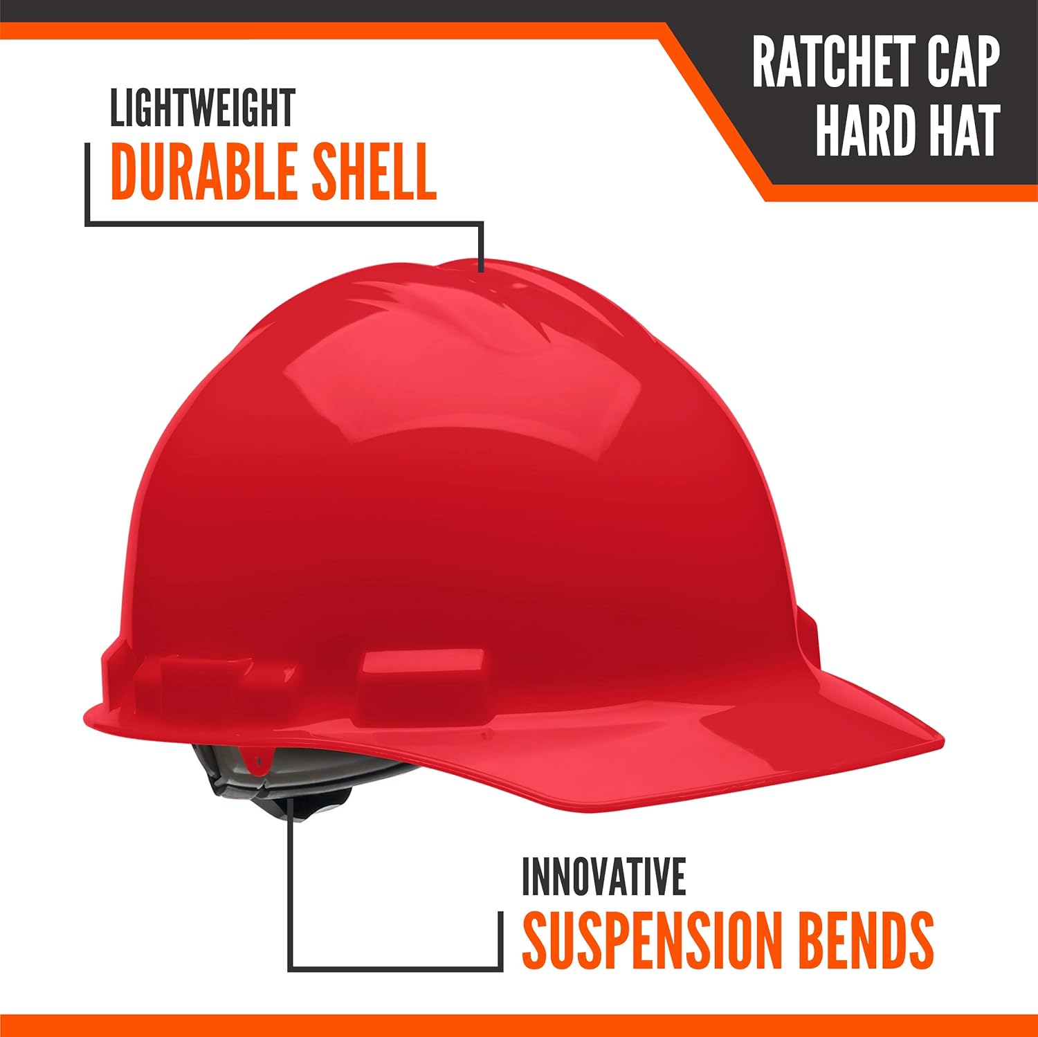 Malta Dynamics Hard Hat – Cap-Style Construction and Safety Hard Hats for Men and Women, 4 Pt. Hard Hat Suspension System, OSHA & ANSI Compliant, Made in The USA