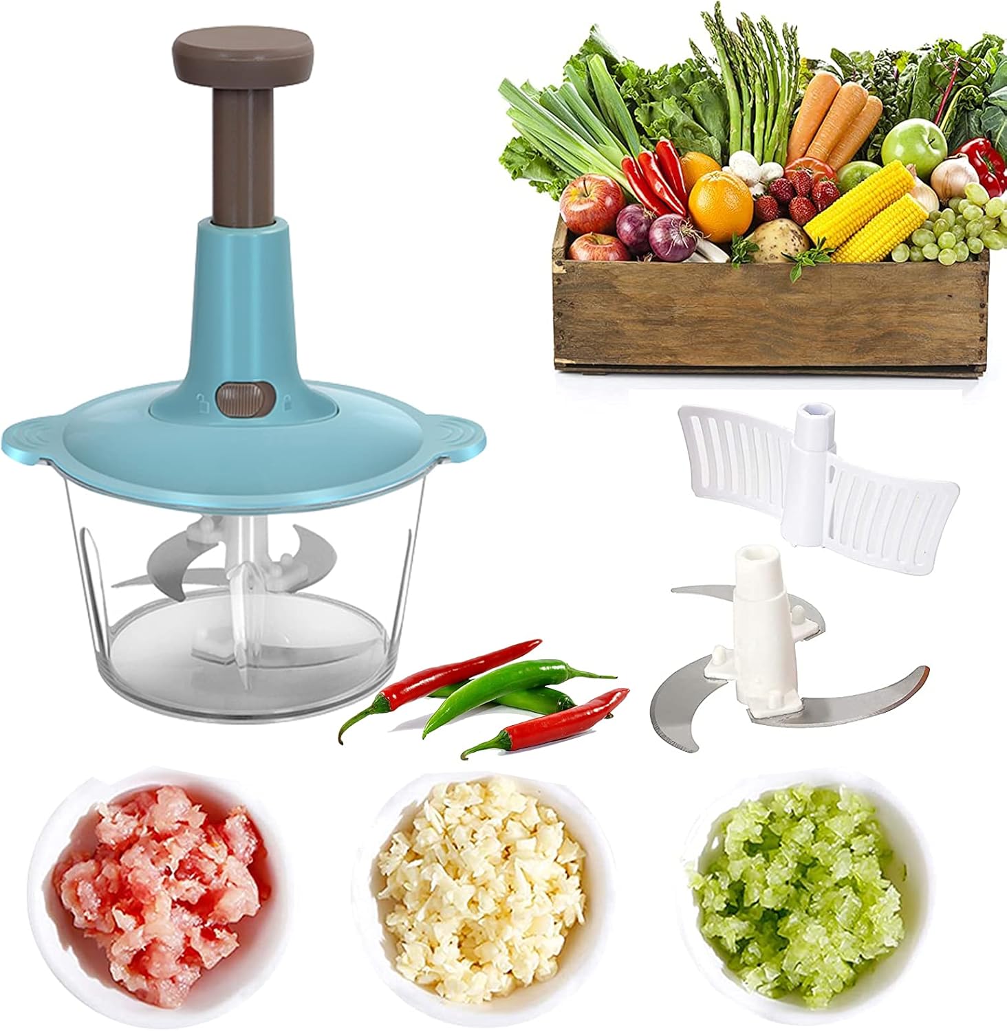 aelrsoch Manual Food Chopper Blender Salads
