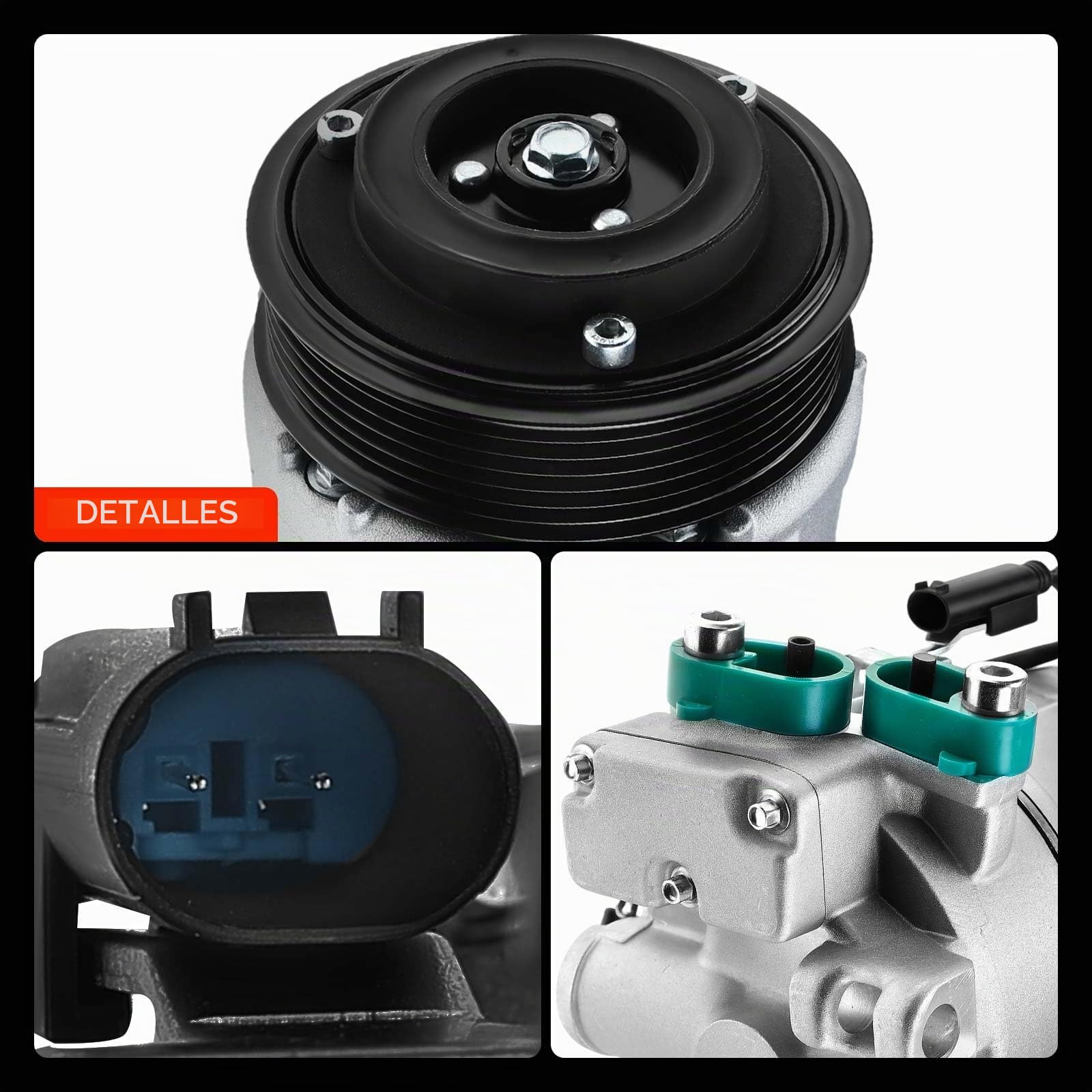 Frankberg Compresor de aire acondicionado Sistemas de aire acondicionado con embrague Diesel Compatible con Serie 3 E90 E91 Serie 1 E87 Replace# 64526935613incl. aceite premezclado