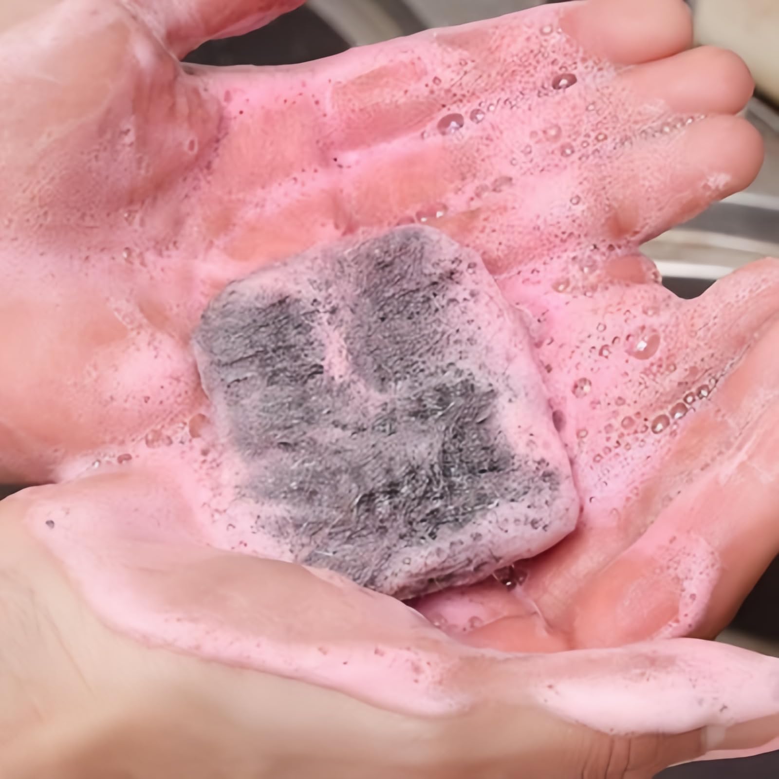 Tampon Jex Avec Savon En Laine, Lot De 10 Éponge À Récurer En Acier, Savon En Poudre, Laine D'acier, Nettoyage Ménager En Acier Inoxydable,Forte Absorption D'eau Mousse Riche