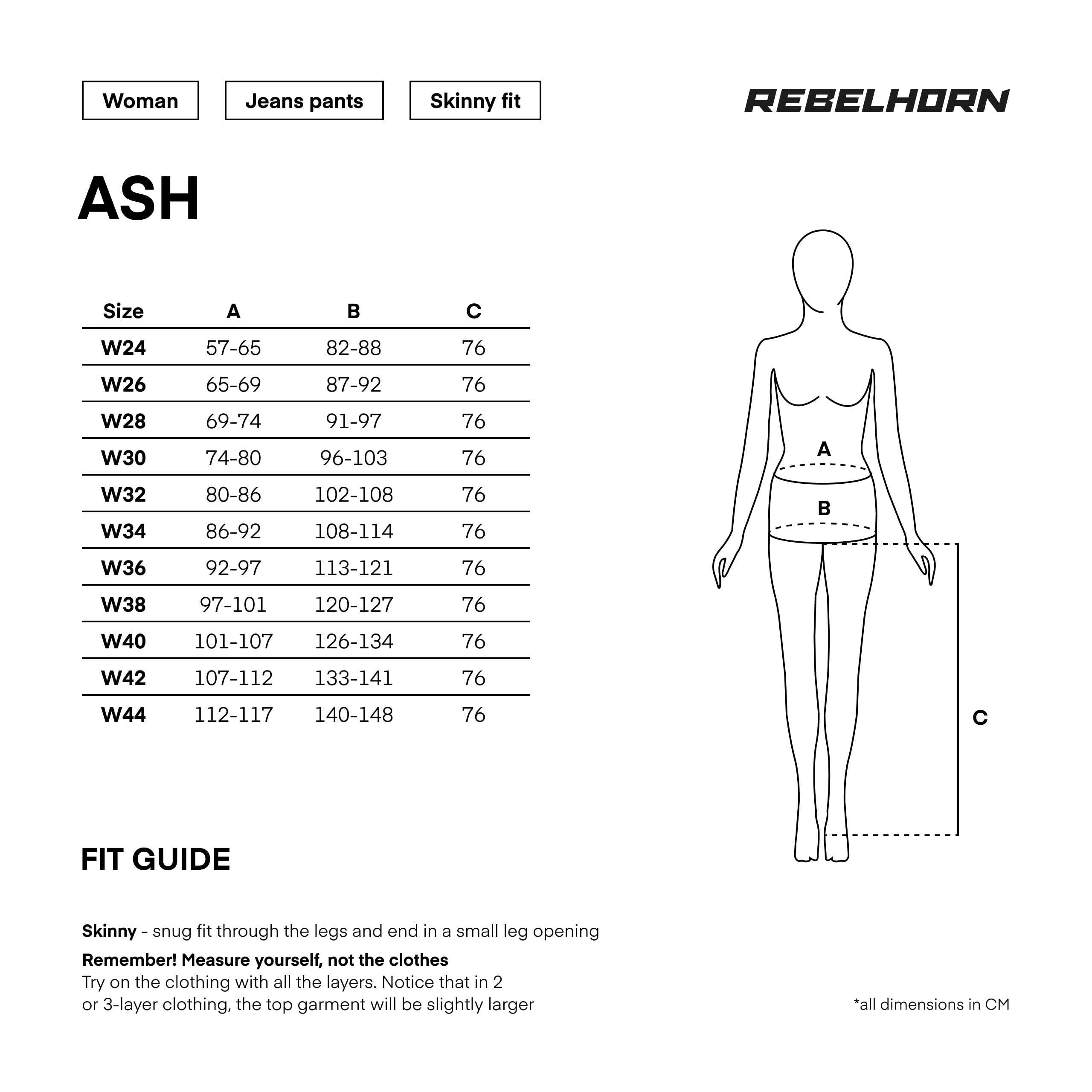 REBELHORN Ash Pantalon de Moto Femme (Lot de 1)