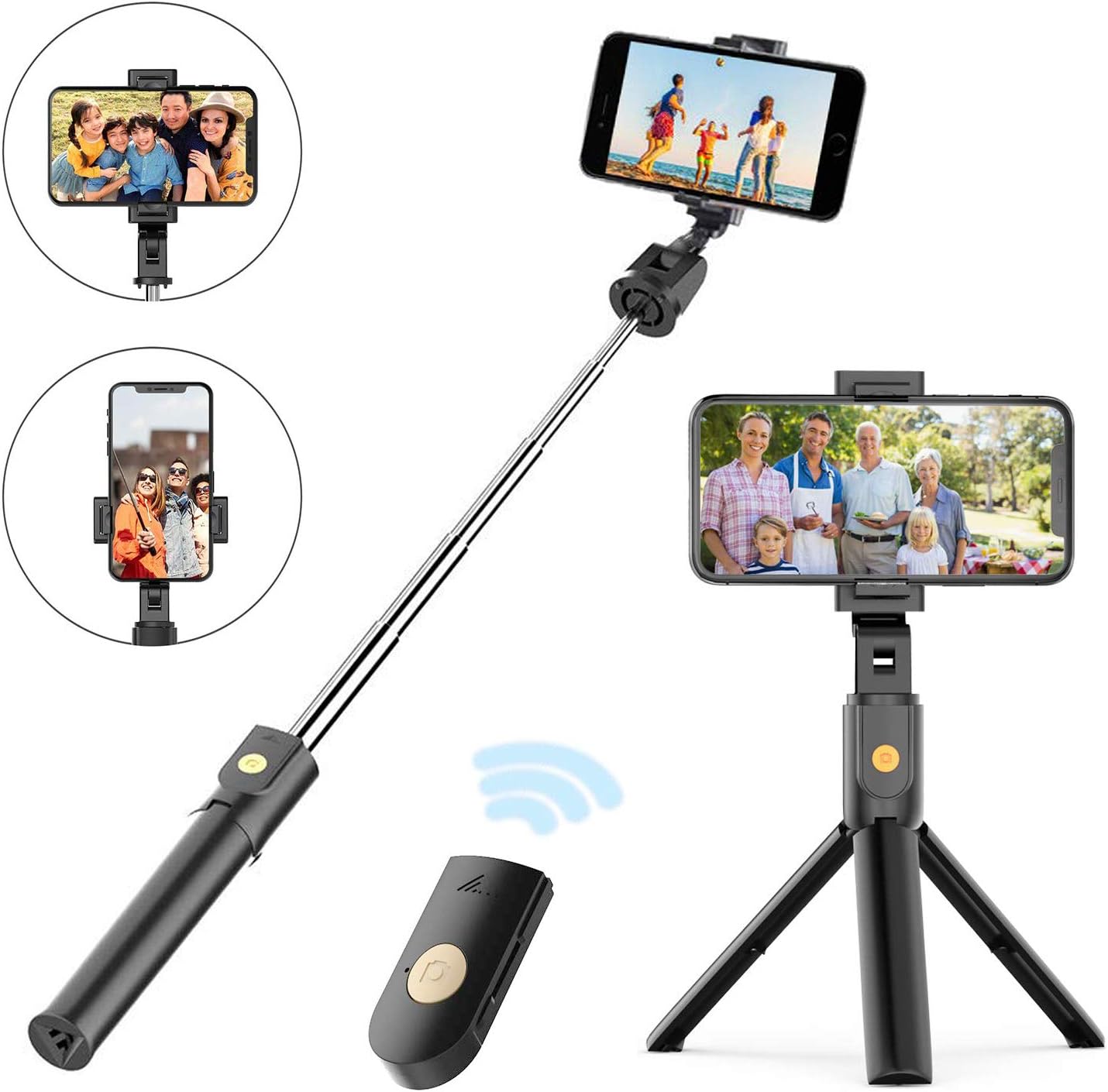 Cell Phone Tripod Stand, Flexible Mobile Phone Holder, for iPhone, Samsung, Camera