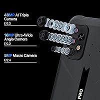 Vista 5 de UMIDIGI Teléfonos celulares desbloqueados resistentes, Bison 2 PRO 8G+256GB, teléfono inteligente resistente con IP68 e IP69K, teléfono móvil
