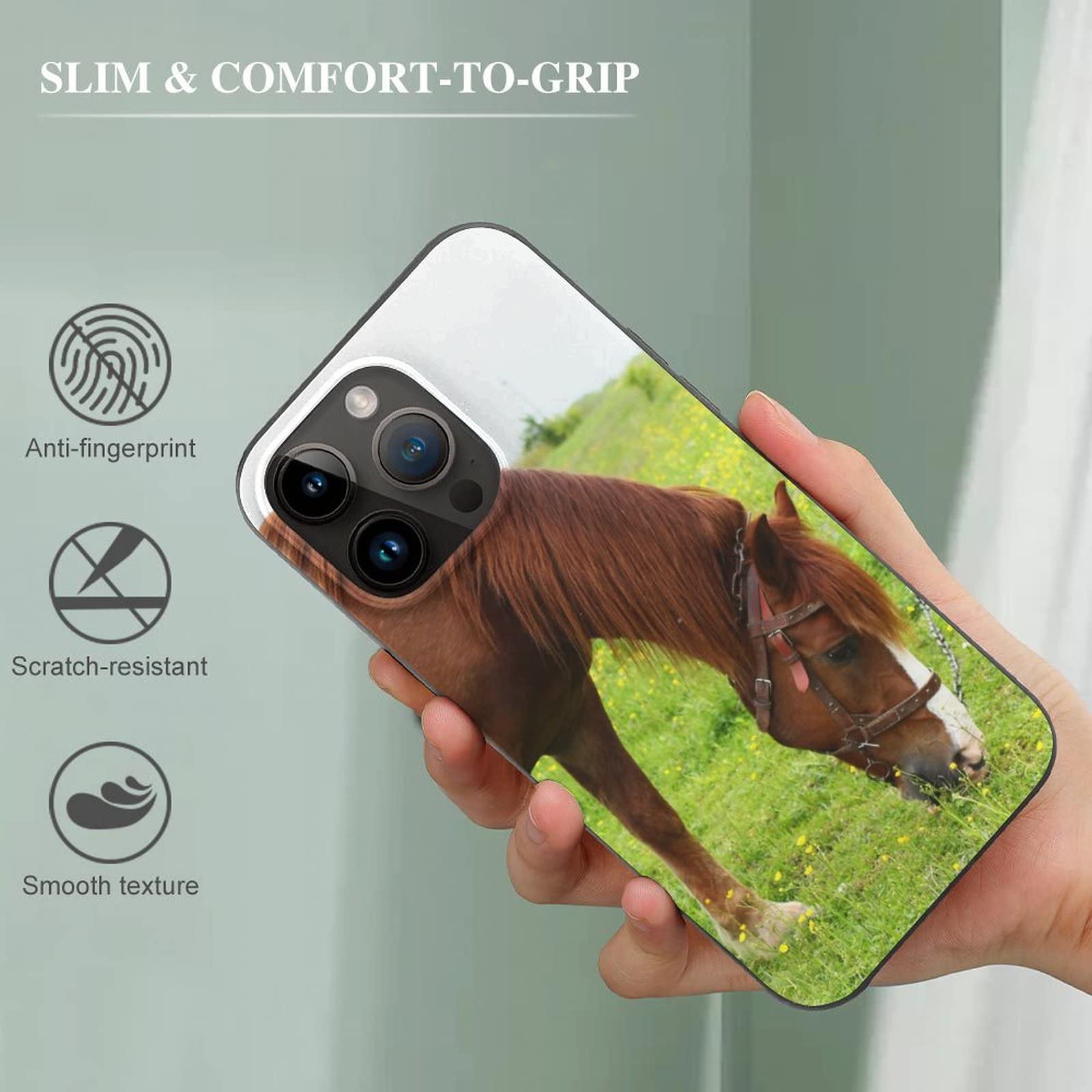 Custodia Per IPhone 14 Con Cavalli In Corsa – Cover TPU Antishock, Stampa Antigraffio E Bordi Rialzati