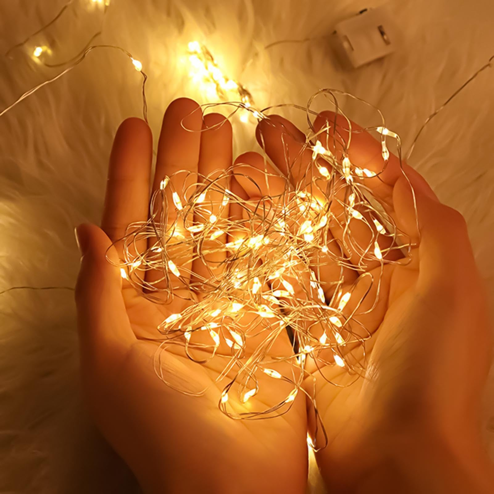 Warmweiße Lichterkette 5m LED Beleuchtung Mit Batteriebetrieb In