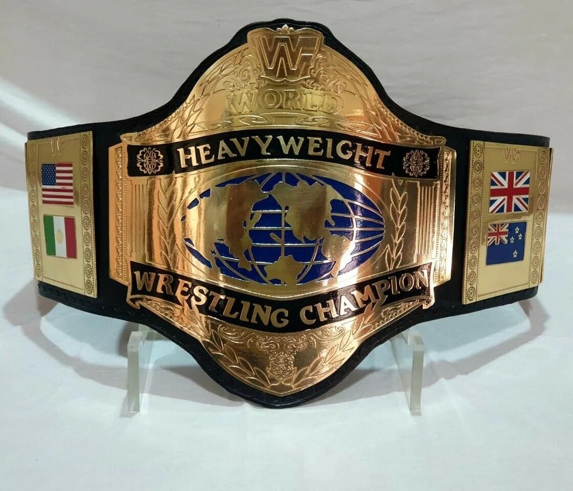 World Heavy Weight Golded HOGAN 86 Custom Wrestling Championship Belts Adults 2MM Brass - Hogan Championship Belts Adult Size