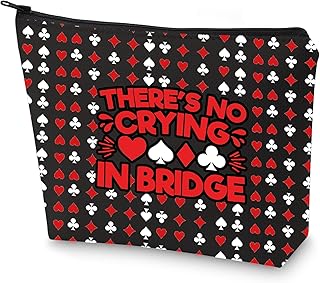 G2TUP Bridge Player Gifts for Women Zipper Bag Bridge Card Game Makeup Bag There's