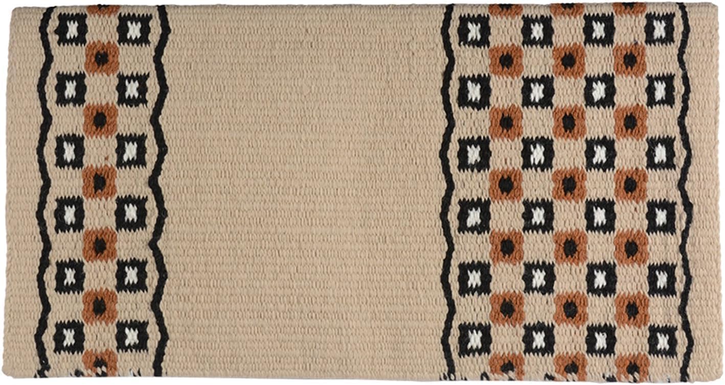 HUMAYL Saddlery Saddle Pad/Blanket for Horses Western Show Horse Saddle Blanket New Zealand Design Handmade Wool Saddle Blanket Top Wool Saddle Pad Regular Size : 34" L x 36" W x 1" inches PAD0165