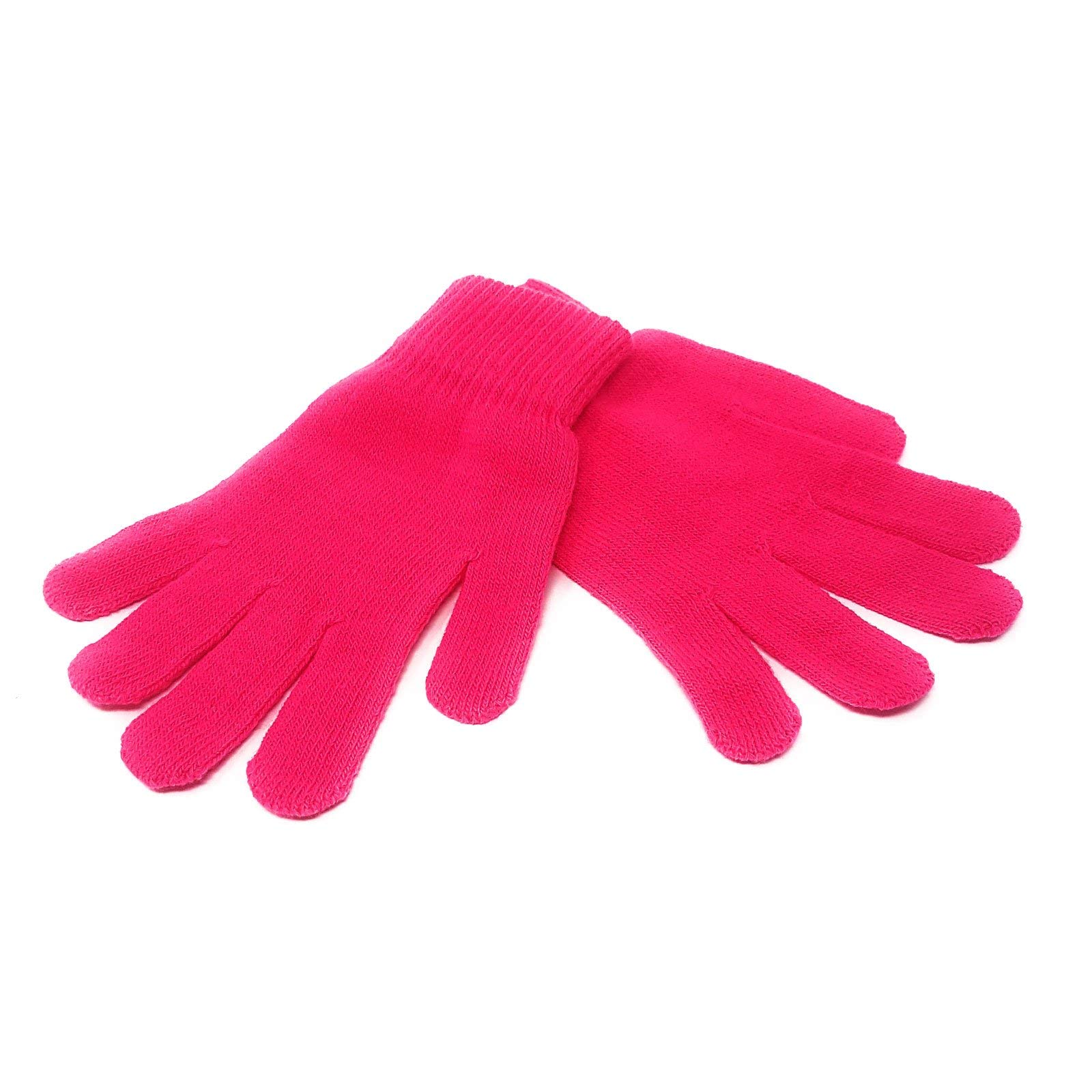 Ws Uk Unisex Neon Pink Adults Magic Winter Gloves [Neon Pink]