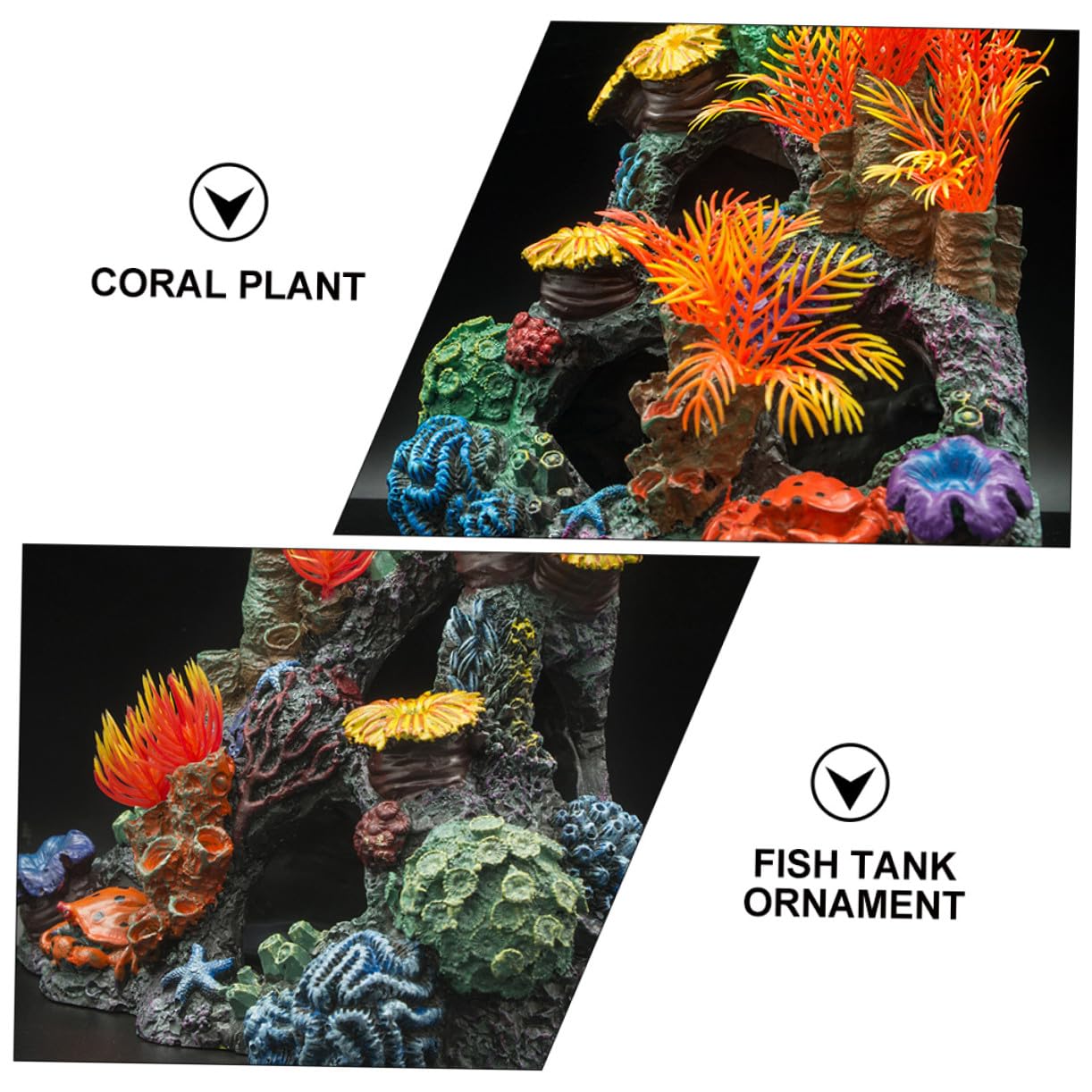 ERINGOGO Décor Corail Résine pour Aquarium Paysage Poisson Abri Décoratif Couleur Aléatoire