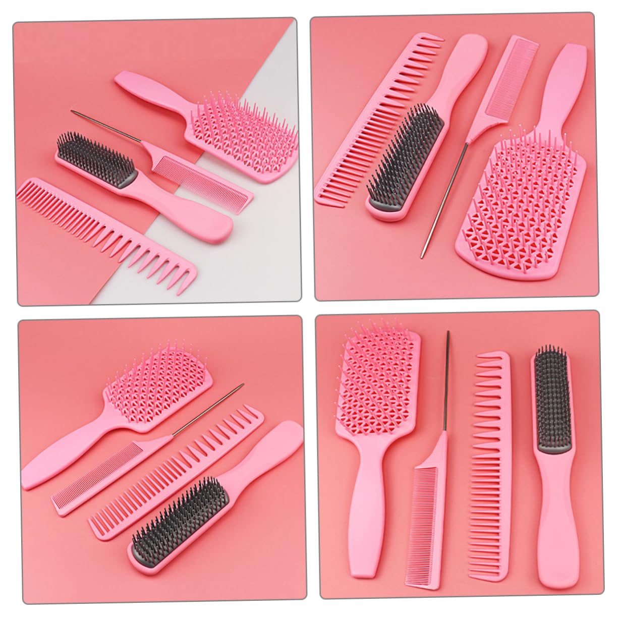 minkissy 2 Set di Pettini per Parrucchieri Accessori per Pettini per Lo Styling dei Massaggi per Uso Domestico in Salone 4 Pezzi * 2