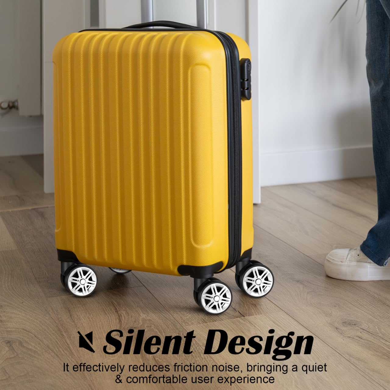 4 ruedas de repuesto para maleta de titanio, material ABS con diseño robusto de doble rueda y amplia compatibilidad, carrete para carro y rueda de equipaje