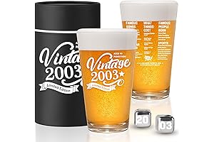 Personalized Vintage 21st Birthday Pint Glass for Men - An Unforgettable Keepsake and Gift