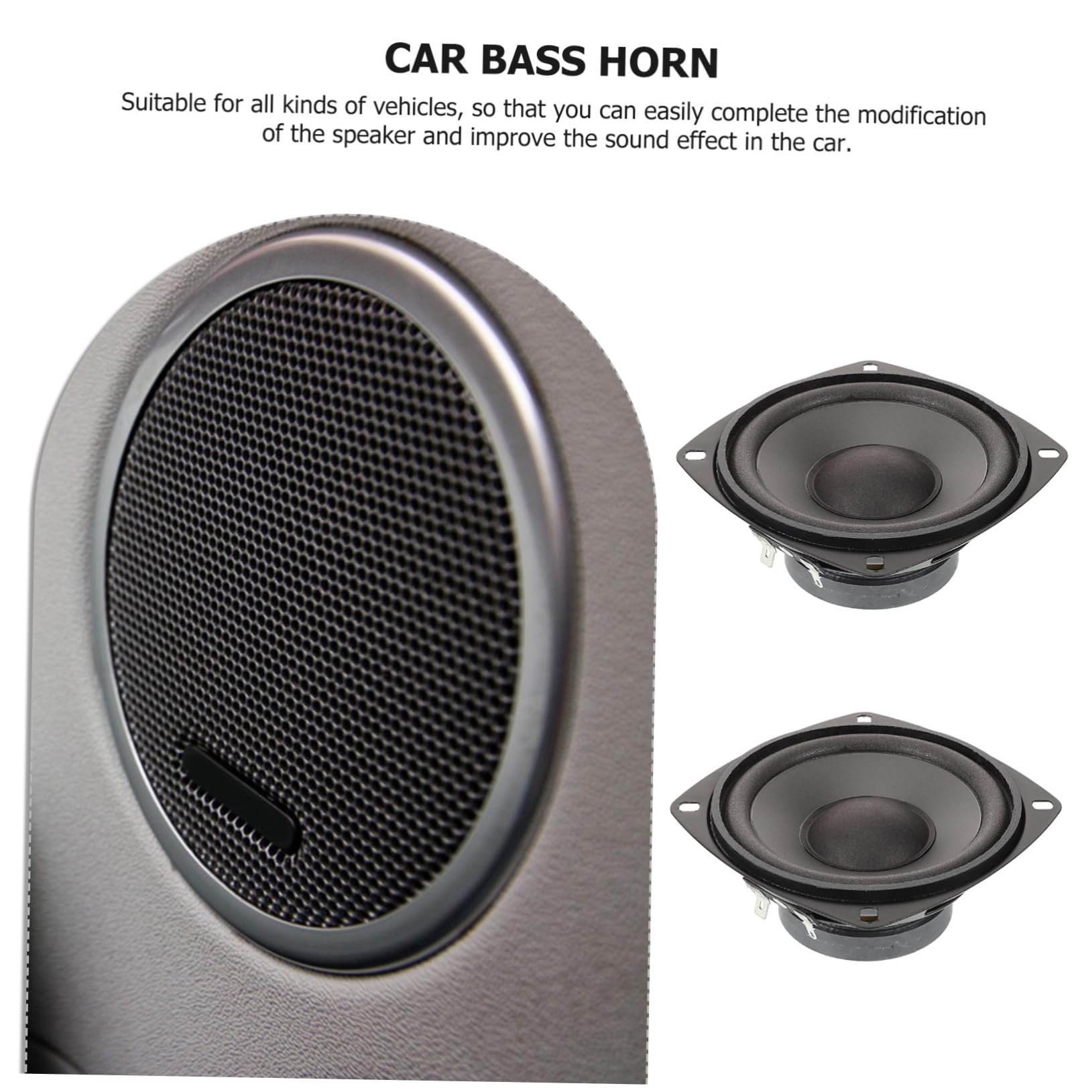 SOESFOUFU 1 Pair Loud Car Horn High Performance Horns for Trucks Boats Motorcycles Easy Installation Deep Low Frequency Sound Upgrade for All Vehicle Models