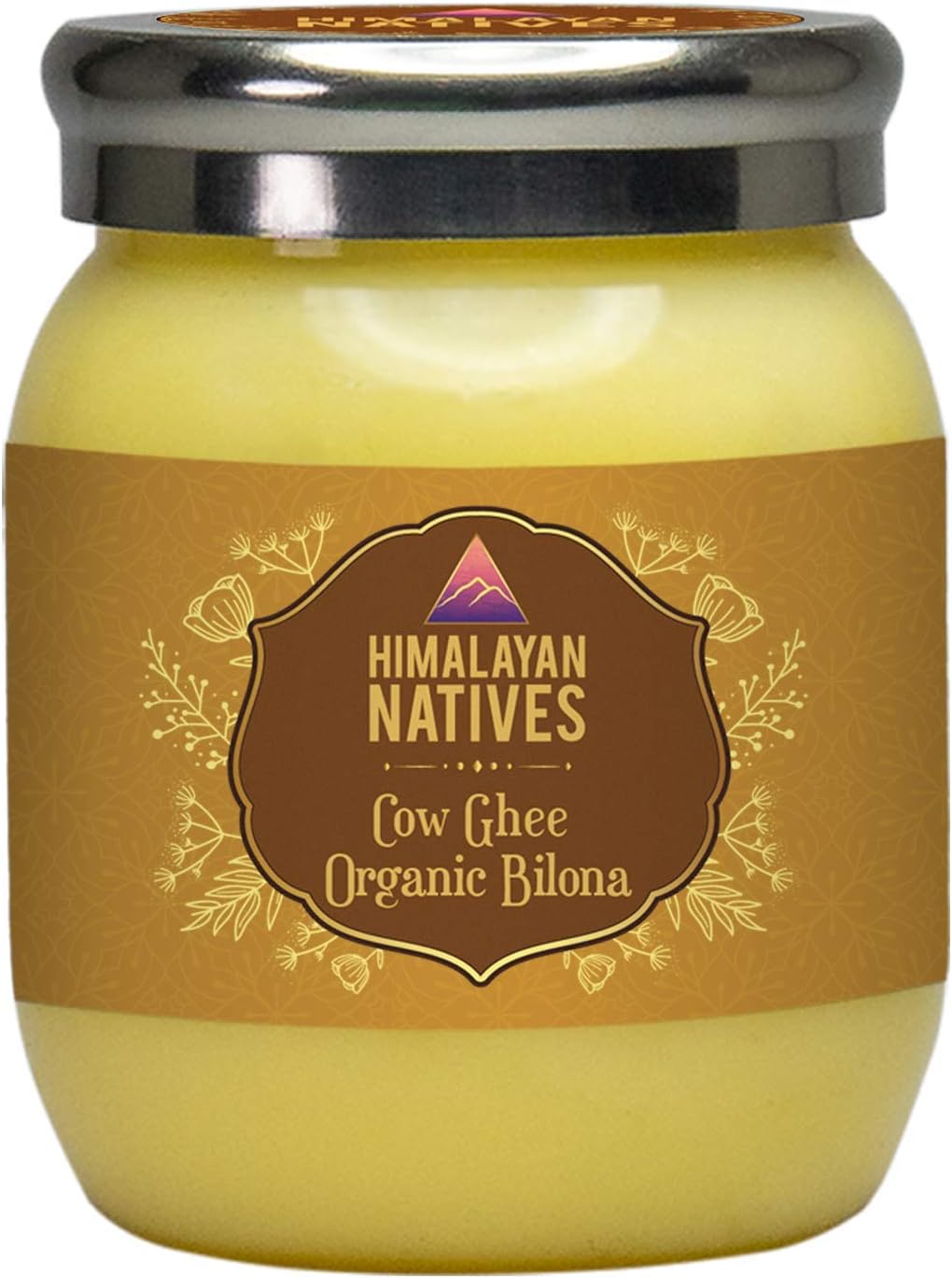 Himalayan Natives Certified Organic Bilona Cow Ghee 500 ml Pet Bottle, 500 g