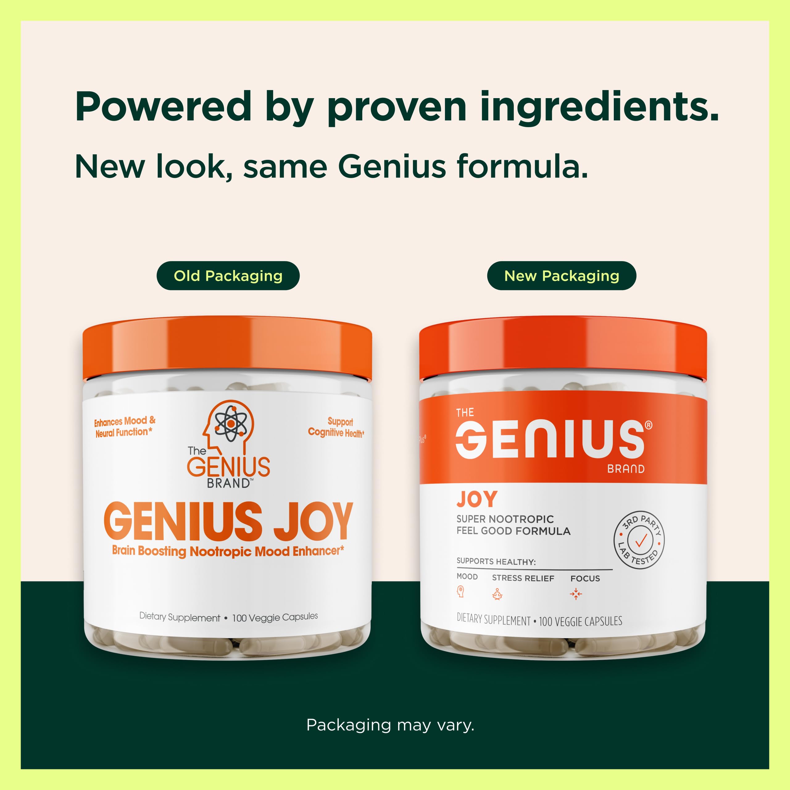 Genius Joy Nootropic Mood Supplement, 100 Veggie Pills — Amazon image 4