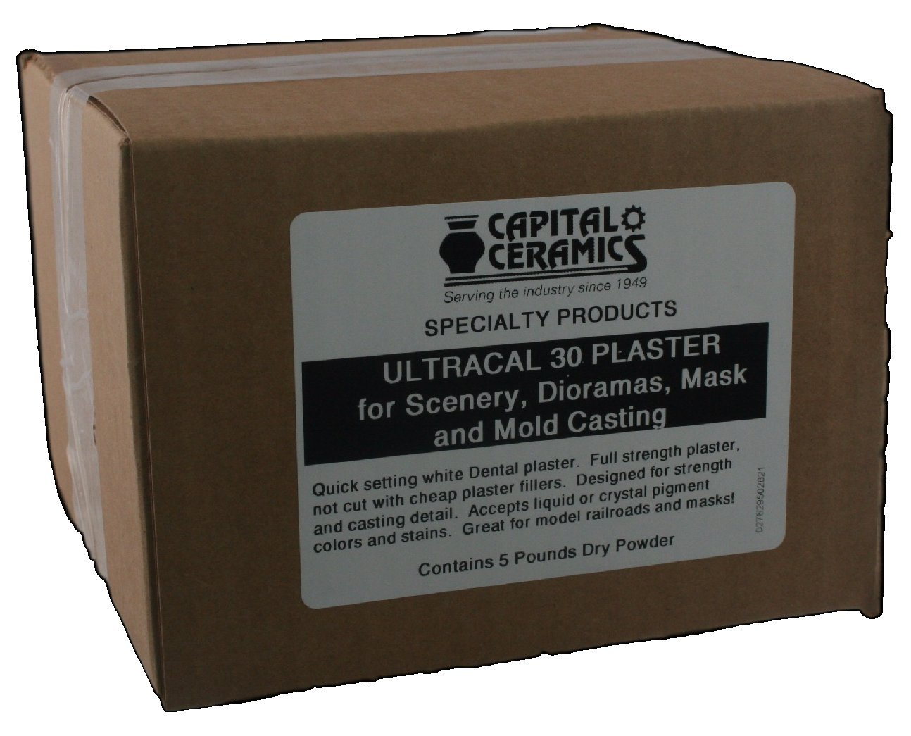 Ultracal 30 Plaster for Mold Casting, Scenery, Dioramas, and Dentistry Great for Model Making & Gaming by Capital Ceramics (5 lb)