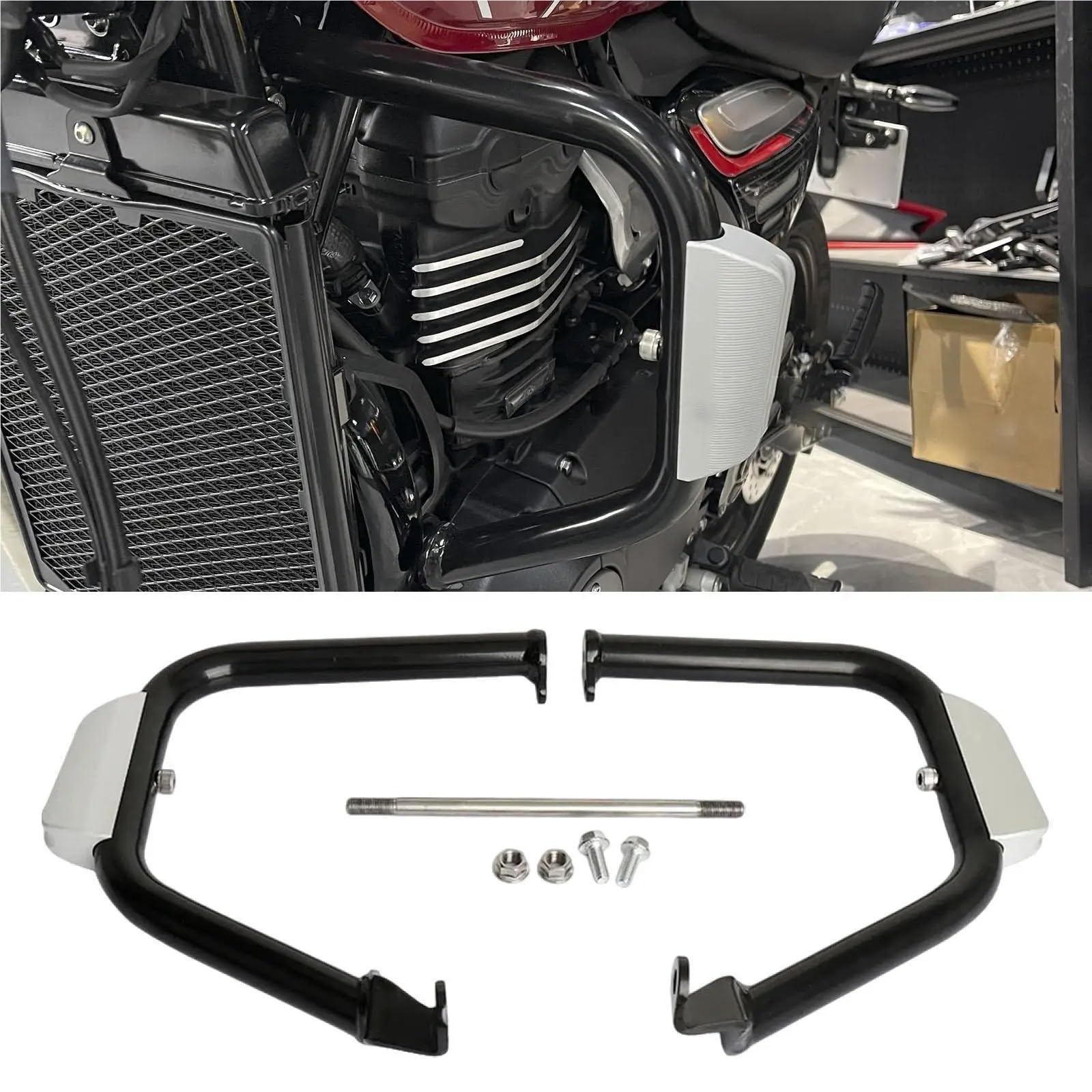 Paraurti per Moto Kit paraurti motore moto, kit telaio protettivo facile da installare, adatto per Scrambler 400x 2024 Speed ​​400 Protezione Motore Paraurti