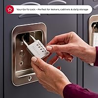 Vista 3 de Master Lock Candado de Combinación Programable, Paquete de 4, Plateado 643EC4