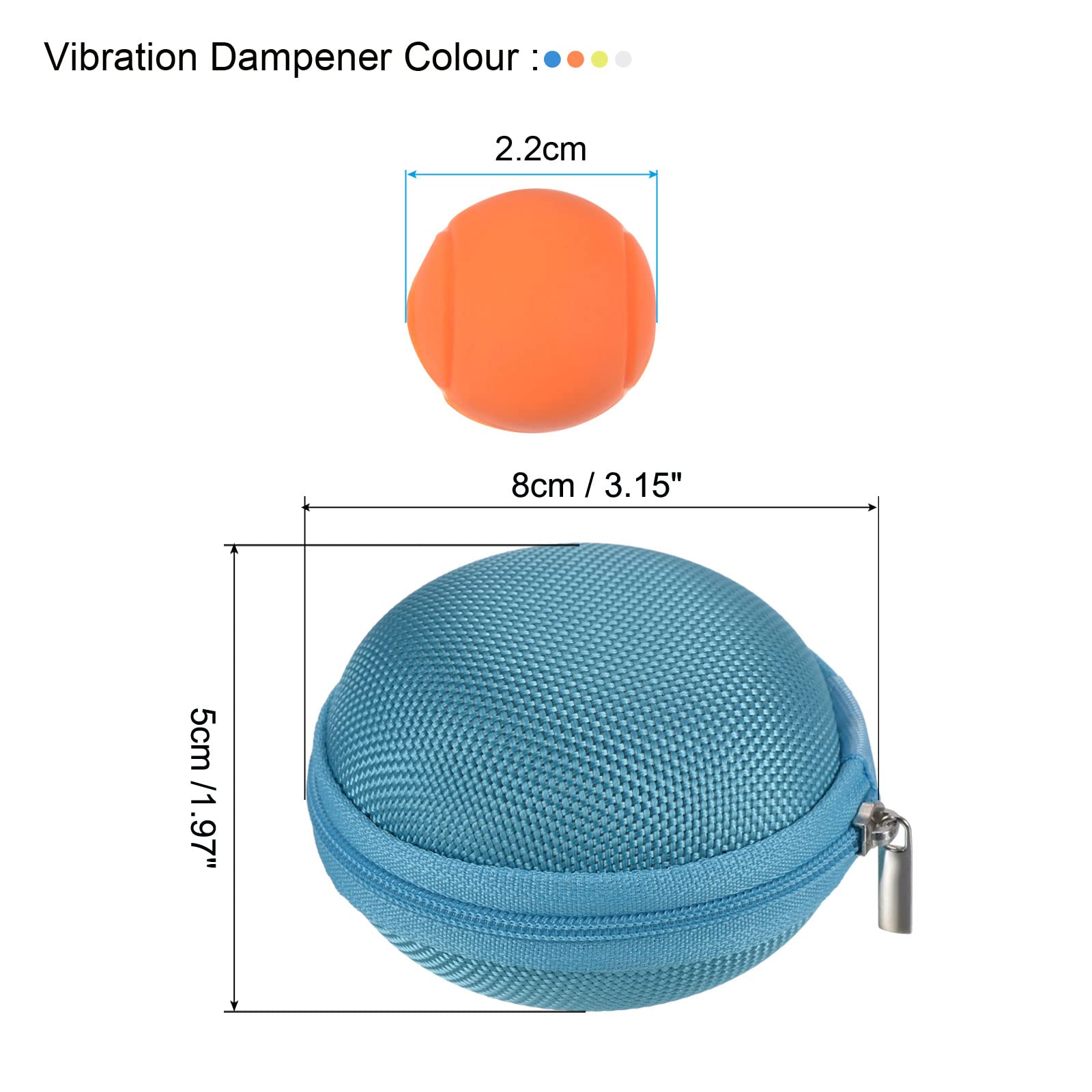 Ammortizzatori Racchetta Tennis PATIKIL - Set 8 Pezzi Multicolore In Silicone Con Porta Regalo