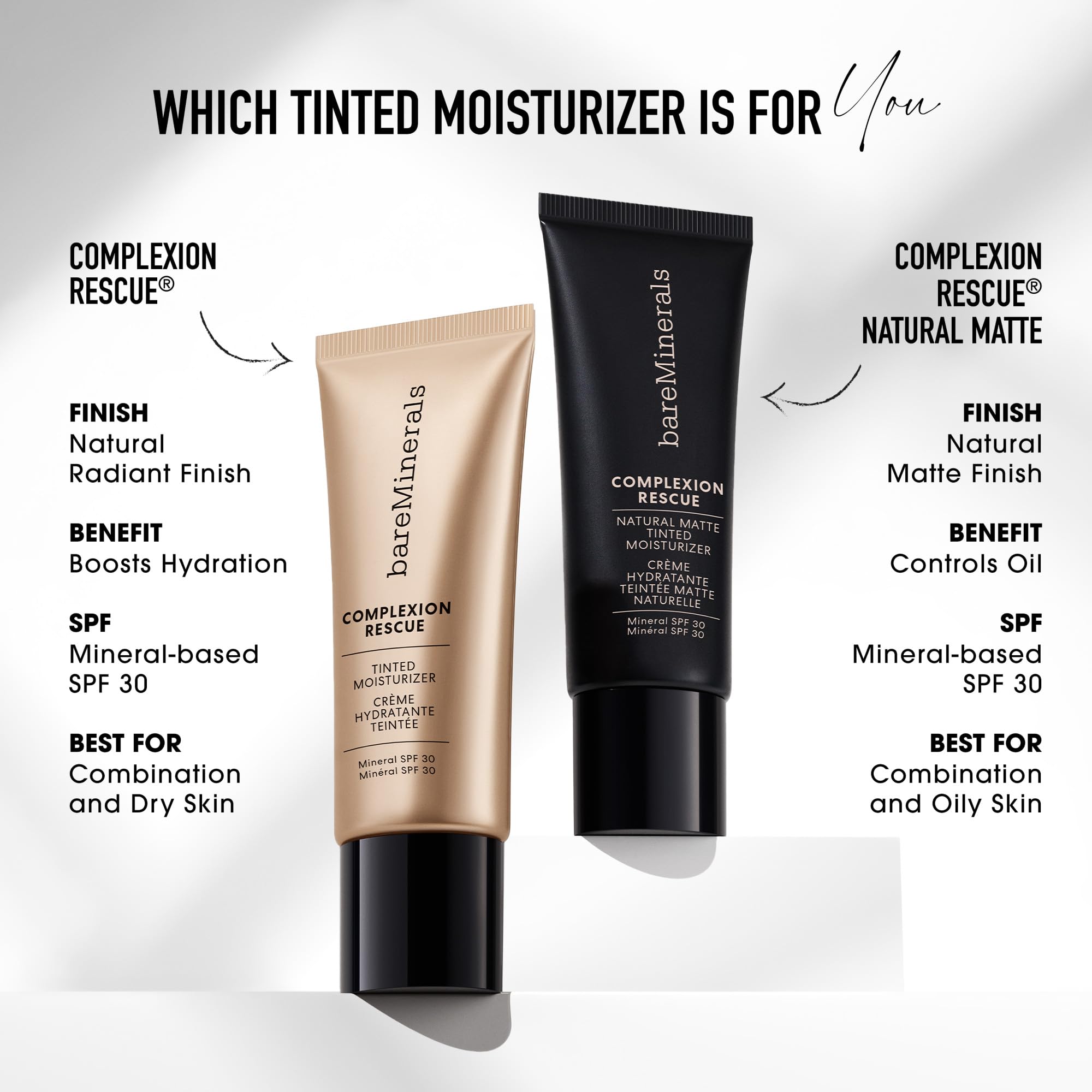bareMinerals Complexion Rescue Hidratante SPF 30-05 Natural Pekan para mujer, 30 ml de maquillaje