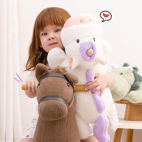 Miniatura 7 de Hallo Deer Juguetes de unicornio de peluche, animales de peluche suaves de unicornio de 22 pulgadas, bonitos regalos de unicornio para niñas y