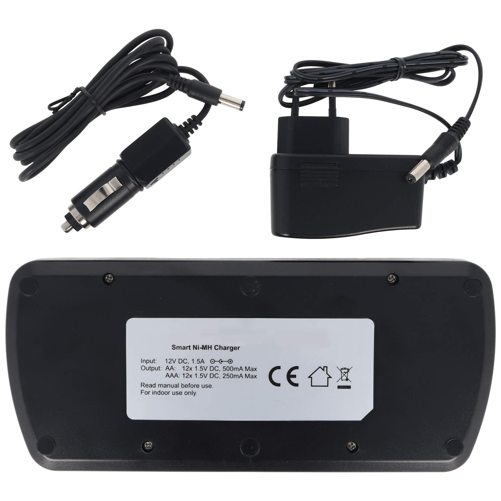 everActive NC-1200 - Cargador NIMH controlado por microprocesador con pantalla LCD para 1-12 pilas AA/AAA