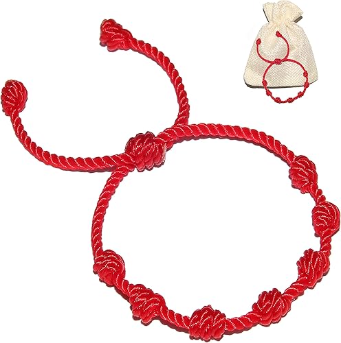 PHITECUS Pulsera roja para bebés, niña y bebé. Amuleto de protección para niños. Cuerda para la buena suerte y el mal de ojo. Pulsera infantil para