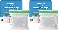 Vista 8 de Yaxa Basics Bolsas de almacenamiento de sándwich con doble cierre para almacenamiento de alimentos, sin BPA, 100