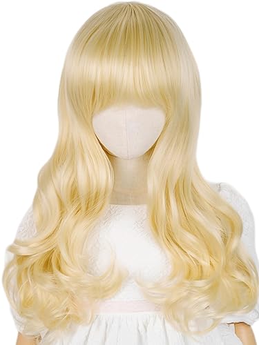 Vista 173 de Pelucas de sirena para niños y niñas, 21 pulgadas de largo, rizadas, color rojo oscuro, peluca de onda de sirena con clip de estrella de mar