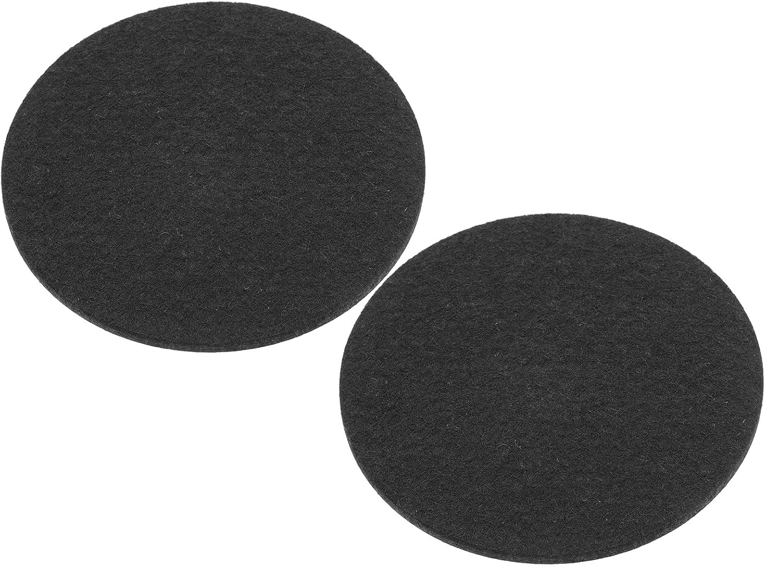 PATIKIL 3.9" Diameter Adhesive Non-Slip Backed Felt, 2 Pcs 5mm Thickness Round Lamp Base Anti-Slip Mat Anti-Scratch Pad for Lamp Bases, Black