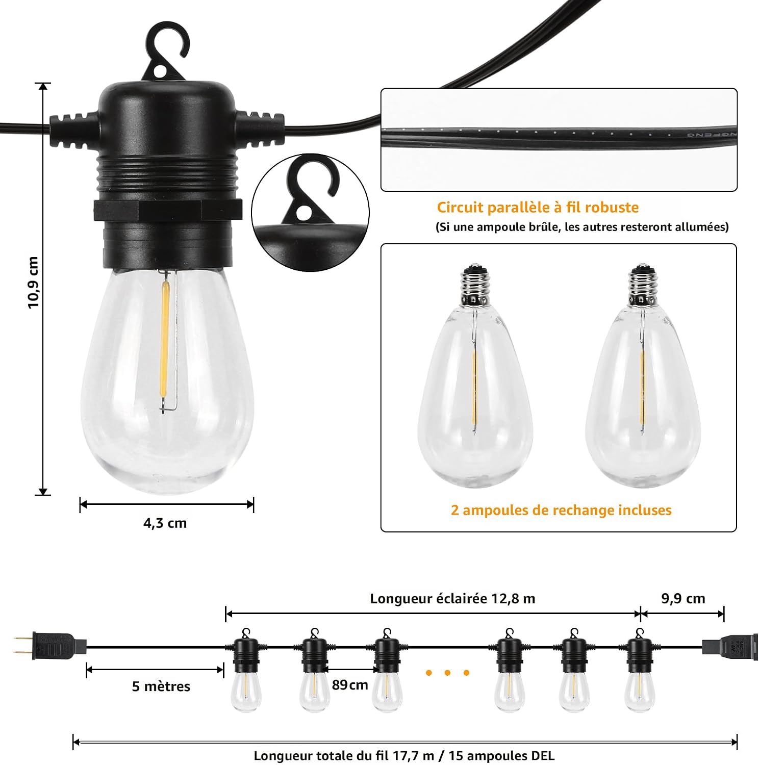 Joomer Guirlande lumineuse extérieur LED
