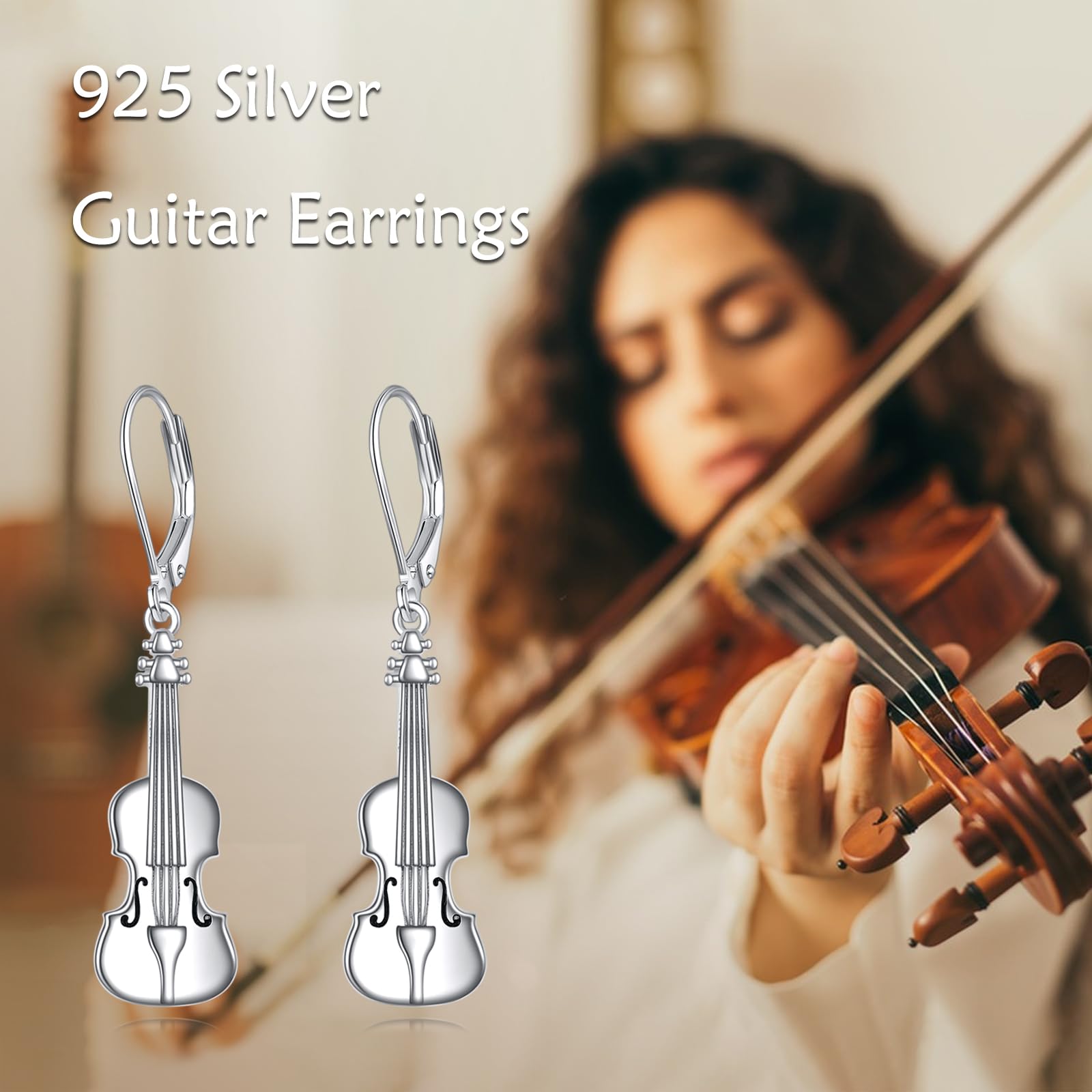 Sport e musica orecchini in argento Sterling per gli amanti della musica amanti dei gioielli regali per donne ragazze uomini ragazzi