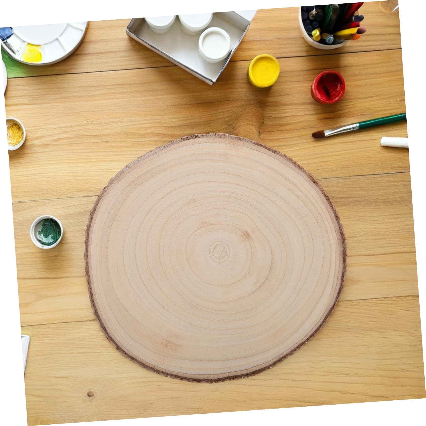 SHINEOFI 2stücke Unbehandelte Holzscheiben Naturholzkreise Für Bastelarbeiten Holzdekor Für Hochzeiten Und Festivals Rustikale Holzspäne Zum Bemalen