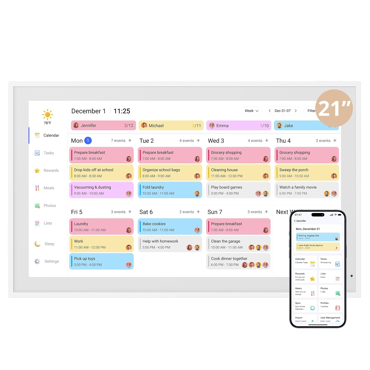 Dragon Touch 21.5" Digital Calendar - Full HD 1080P Interactive Touch Screen - Smart Family Planner, Home Display, Wall Mo... - Review, Price and Buying Guide