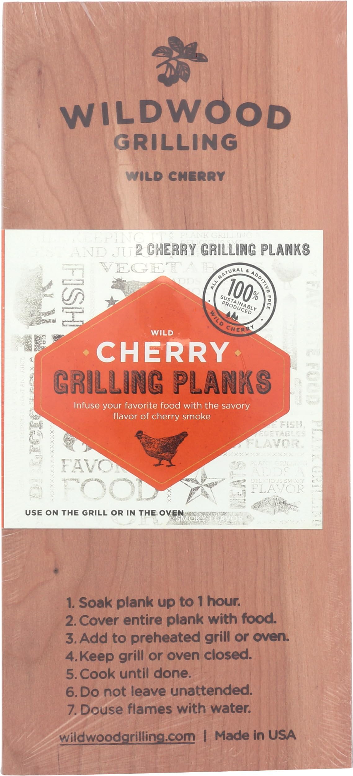 WILDWOOD GRILLING Plank Grill Cherry 5X11 2 Pk, 2 CT