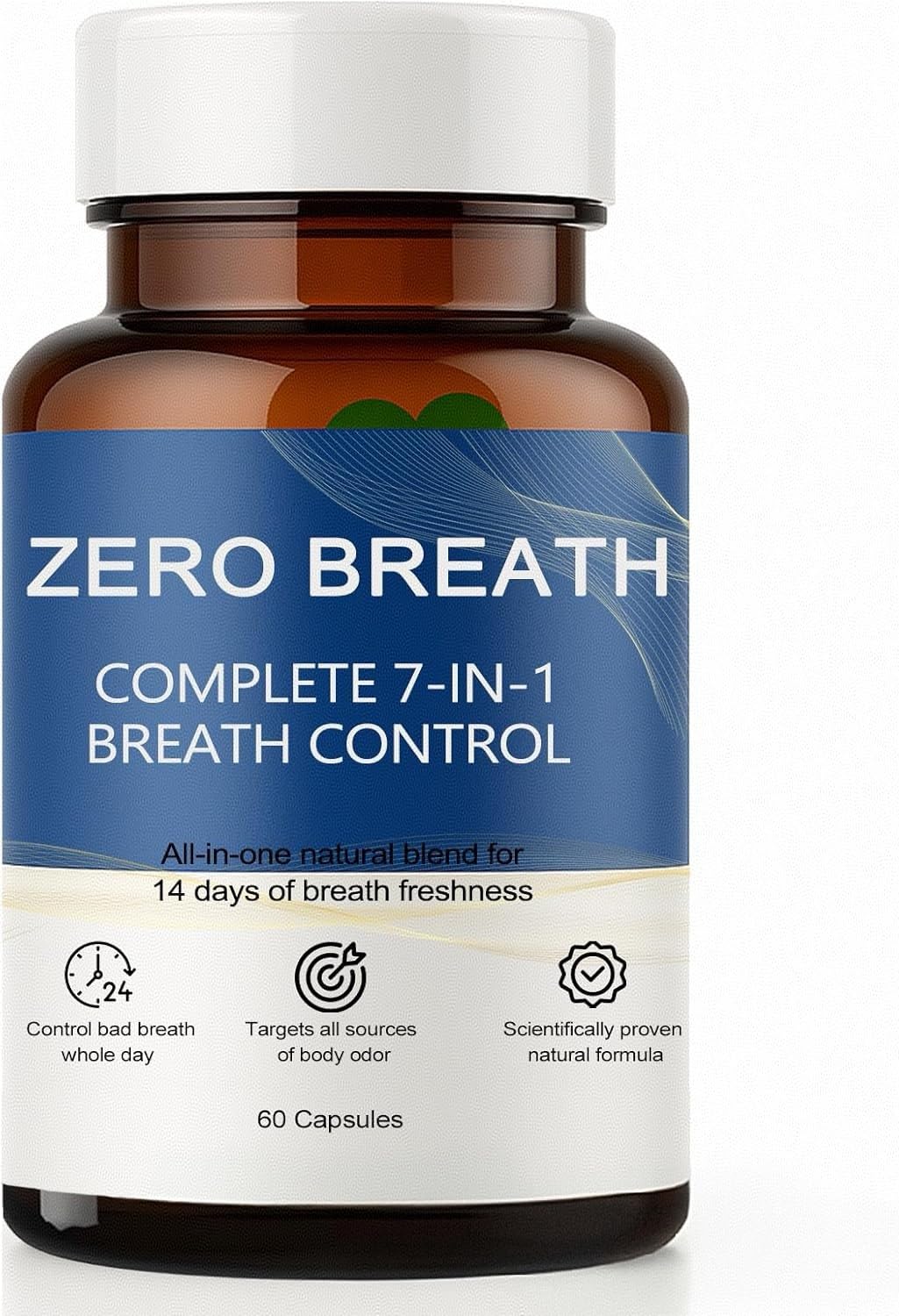 Solution 7 en 1 contre la mauvaise haleine Zero Breath, fraîcheur de l'haleine en 14 jours, contrôle naturel des odeurs,1PCS