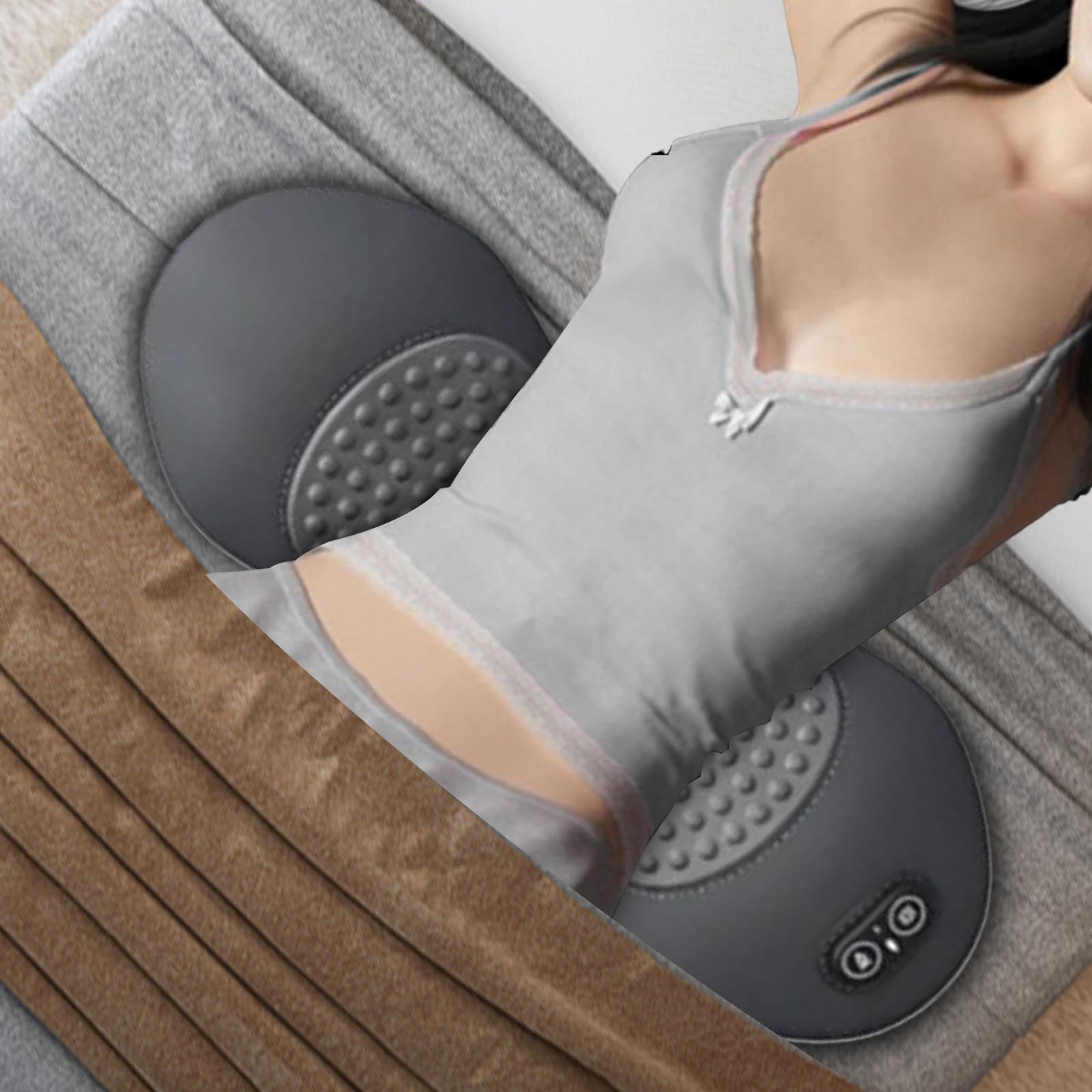 Almohada Soporte Lumbar Masaje Espuma de memoria calefactable | Almohadilla Térmica Portátil para Cintura para Silla, Coche, Sofá, Silla de ruedas, Viajes, Hogar, Oficina,