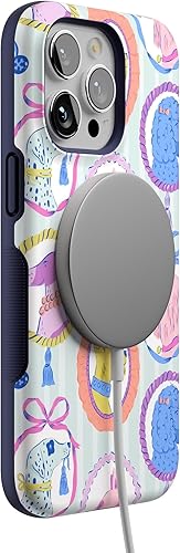 Vista 836 de Casely Funda para iPhone 15 Pro Max Jardín Secreto Flores mixtas Funda atrevida Compatible con MagSafe y botón de acción Secret Garden