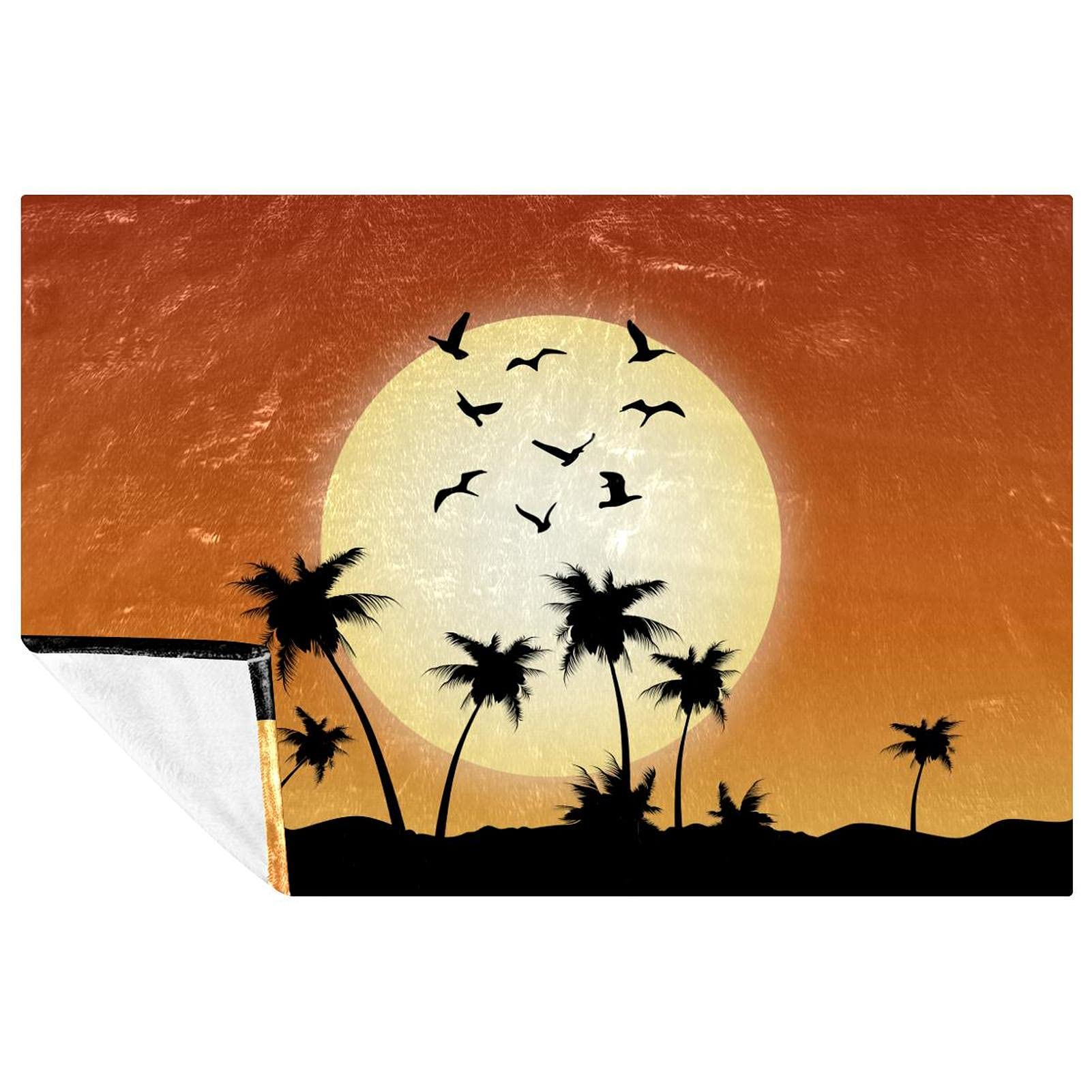 Plaid tropical chaud et doux pour vos pique-niques, camping et sorties plage