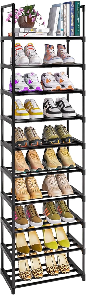 OYREL Shoe Rack, Sturdy Metal Shoe Rack Organizer,Narrow Shoe Racks for Closets,Shoes Rack,Shoe Stand,Shoe Shelf