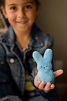 Vista 4 de Animal Adventure Peeps 4" Juguete de peluche de conejo Palm Pet coleccionable Azul